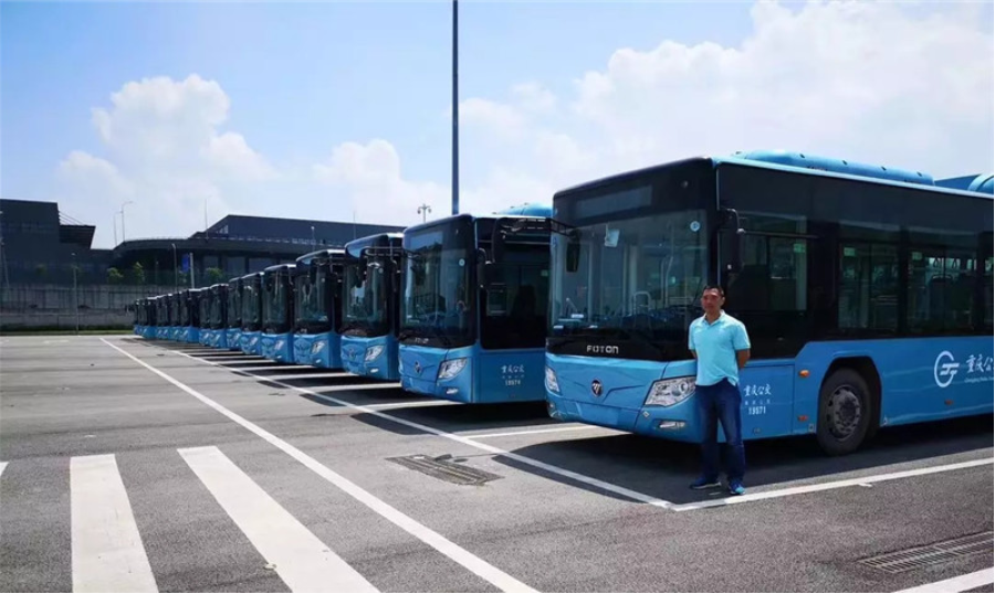 福田欧辉首次批量进入重庆公交市场，70辆天然气客车投运