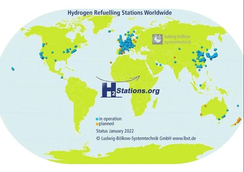 累计685座！2021年全球新增142座，亚洲成为加氢站火车头！