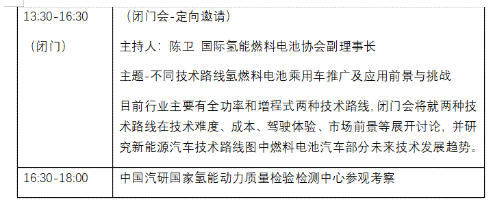 “氢载私程 驶向未来”：国际氢能燃料电池乘用车技术论坛议程发布